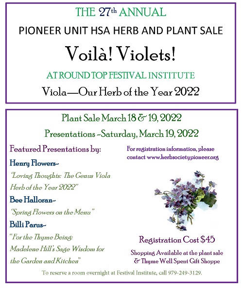 2022 Herb and Plant Sale Artwork